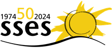 Logo für SSES, mit einer Sonnengrafik 