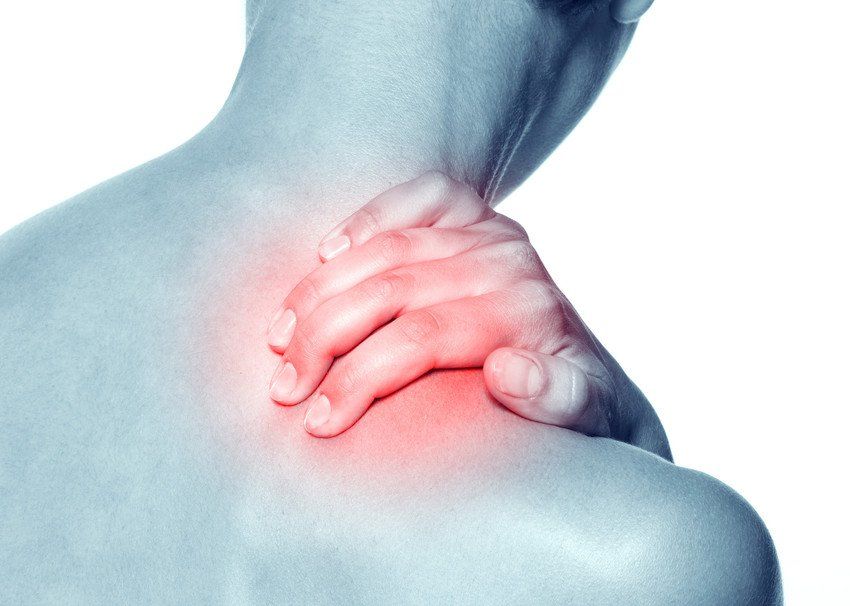 Person experiencing shoulder pain
