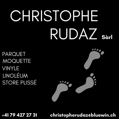 Ein schwarz-weißes Logo für Christophe Rudaz Srl