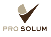 Das Logo von Pro Solum hat ein Häkchen.