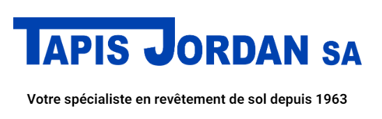 Ein blau-weißes Logo für Tapis Jordan SA