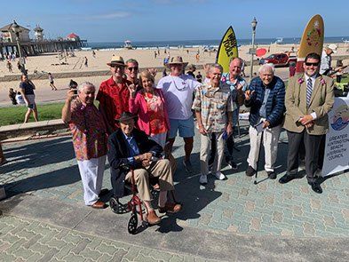 Former HB MAYOR’S photo. Blessing of the Waves event,2019 The Greater Huntington Beach Interfaith Council