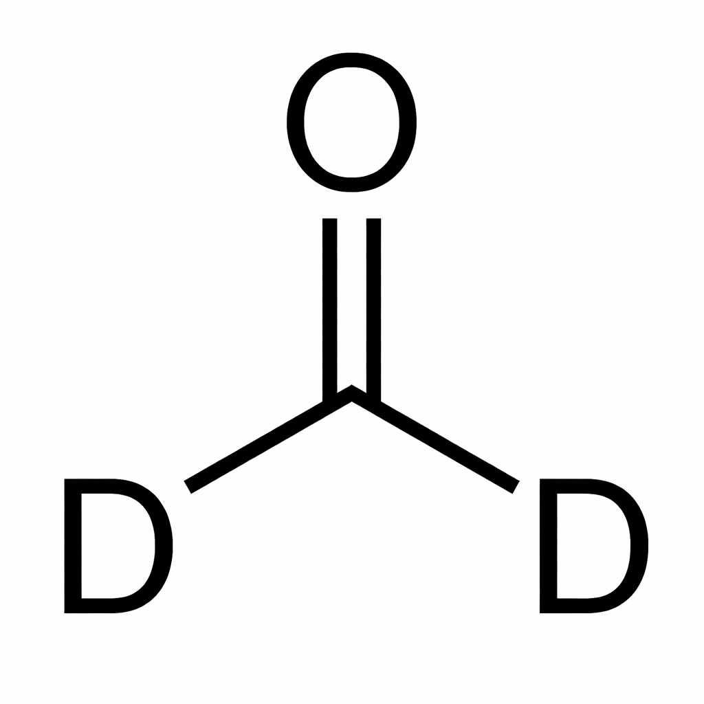 Formaldehydformel abgebildet auf weißem Hintergrund.