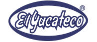 Logotipo de El Yucateco en un óvalo azul.