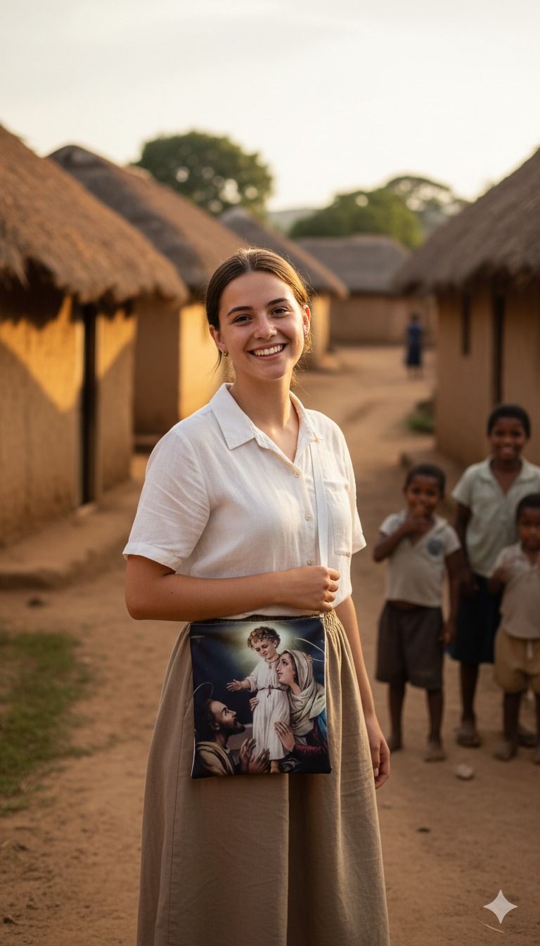 ?️ Bolso Misionero de Doble Cara Sagrada Familia – Fe que te Acompaña