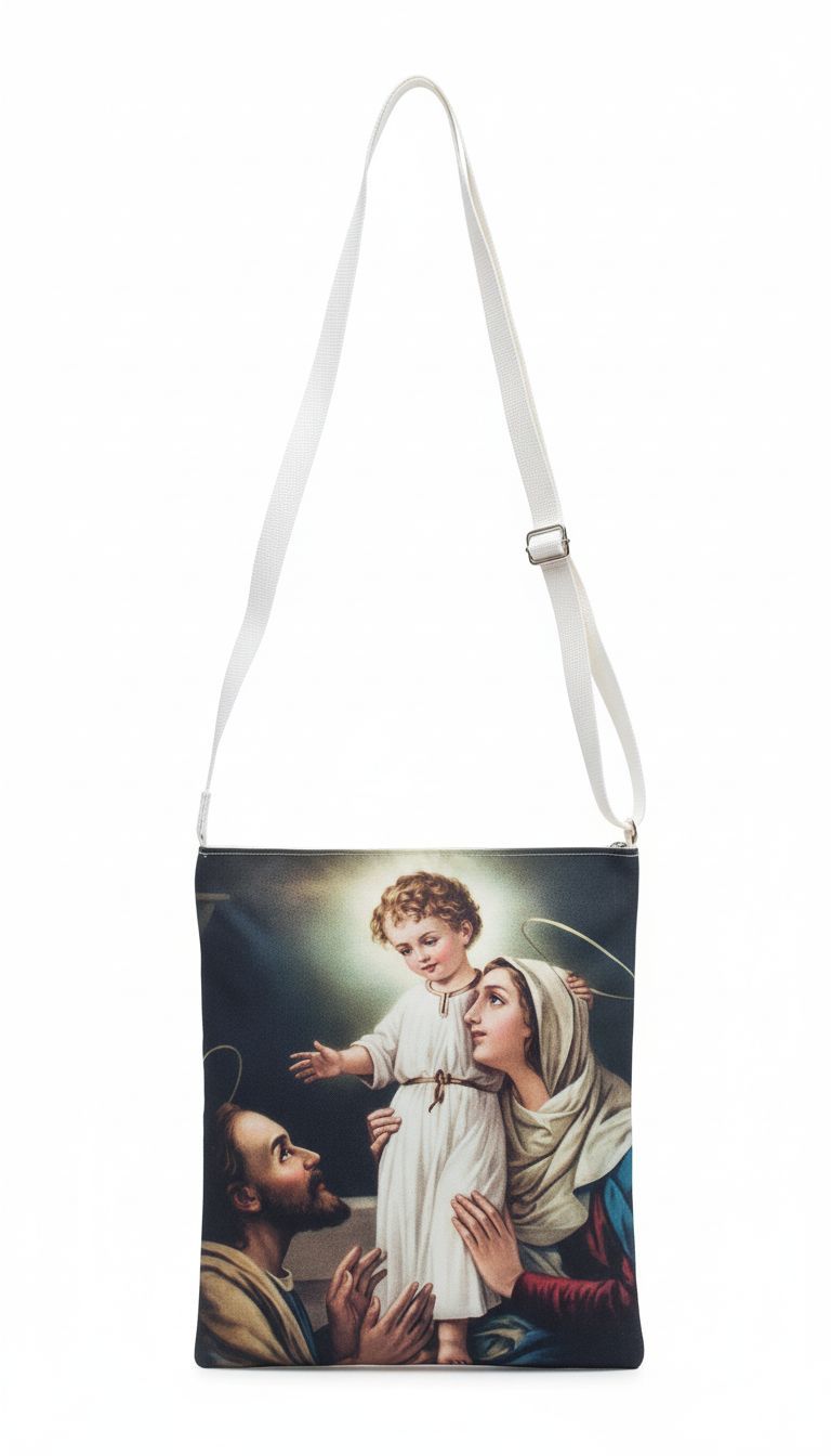 ?️ Bolso Misionero de Doble Cara Sagrada Familia – Fe que te Acompaña