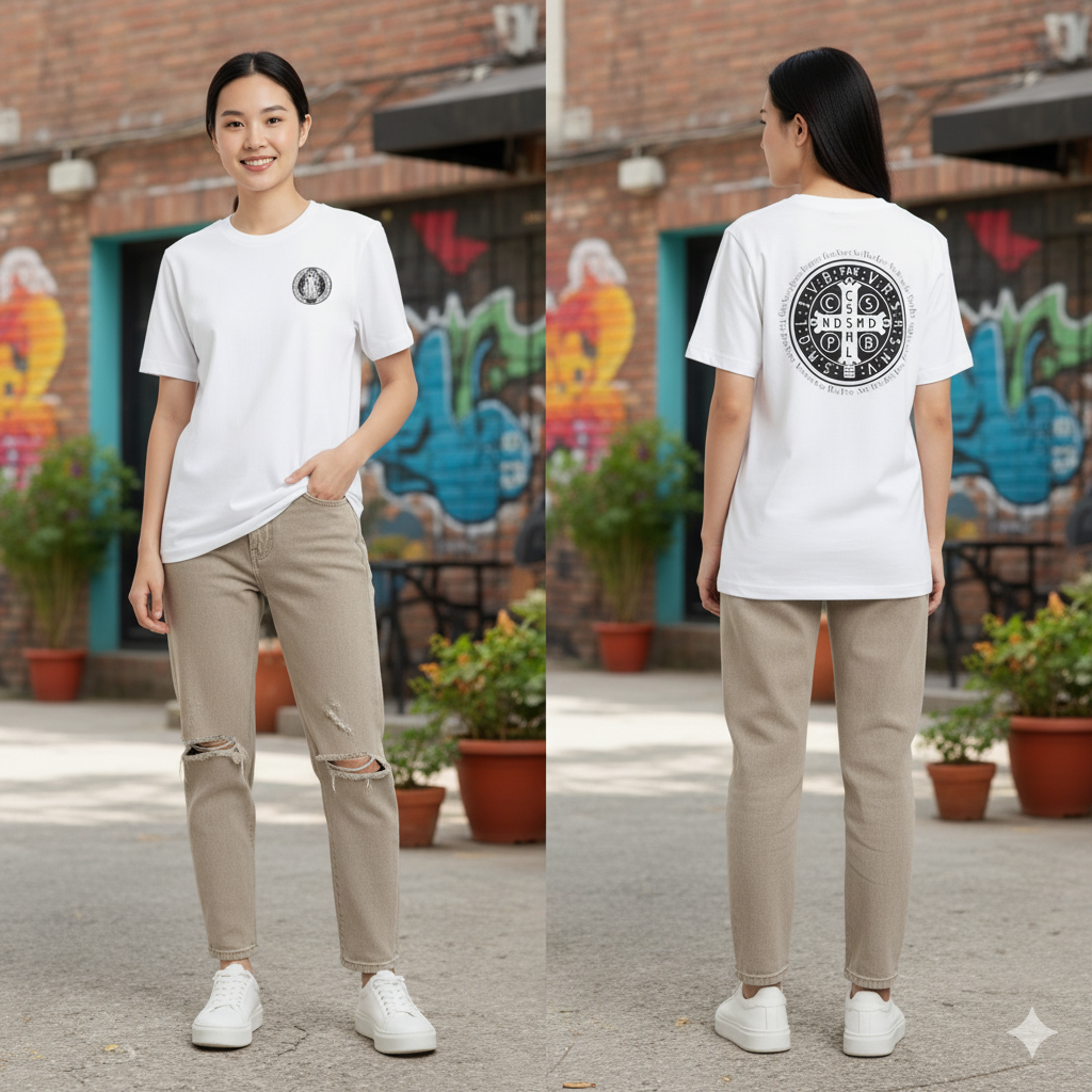 Polo Medalla de San Benito – Protección y estilo en un solo diseño.