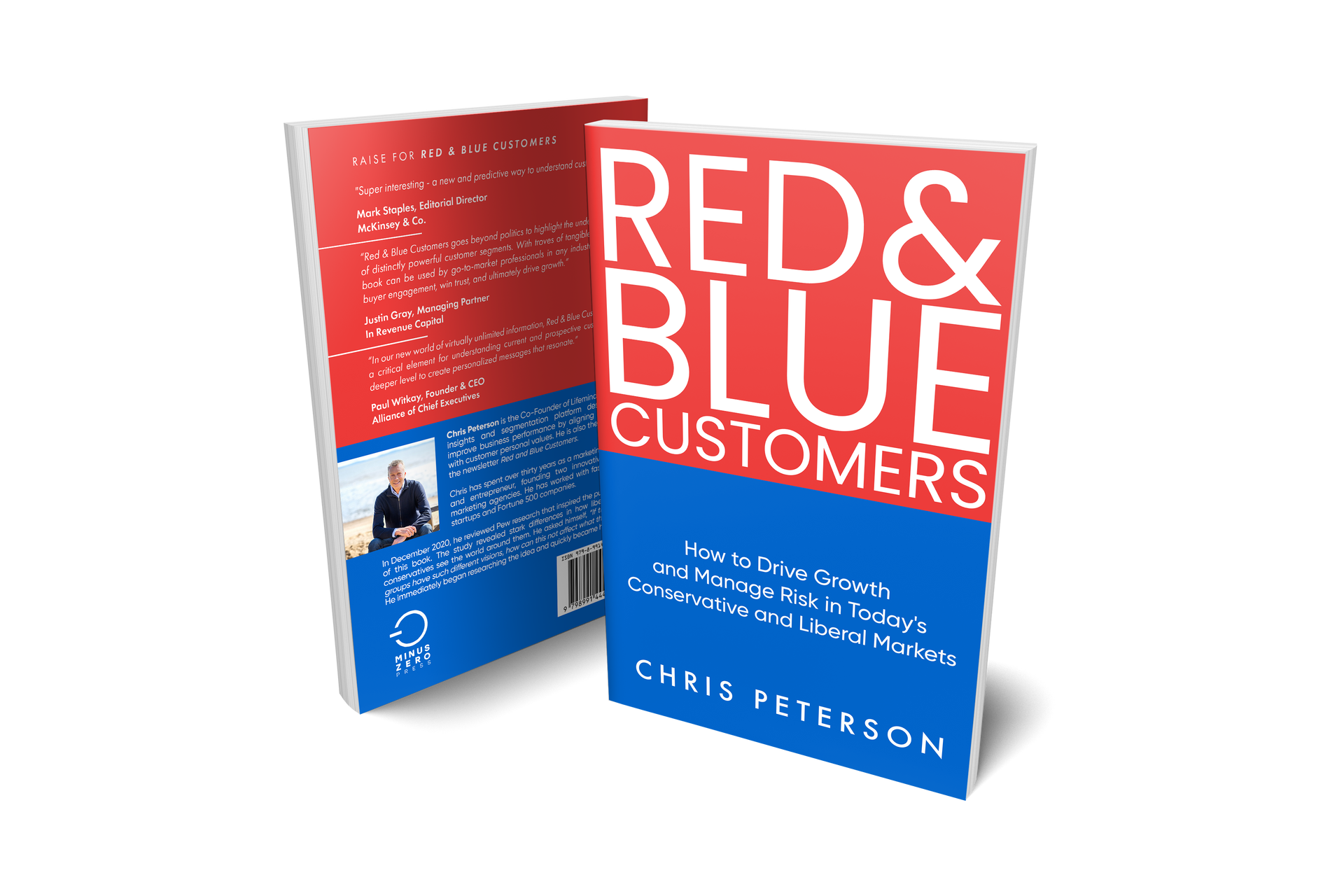 Christ Peterson Book - red and blue customers