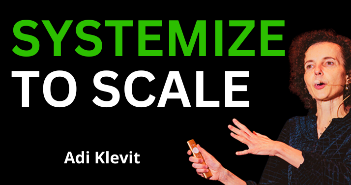 lady speaking and saying systemize to scale