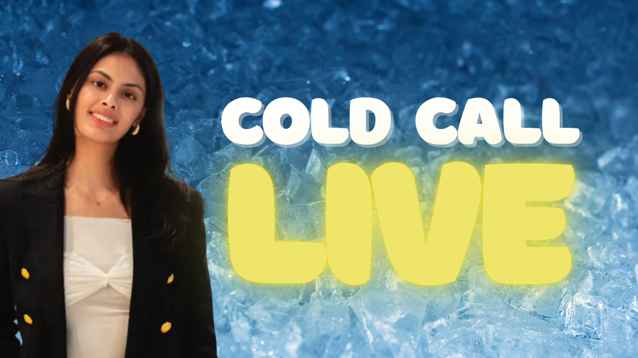 Sheikha Al-Otaibi discussing cold calling live on the Close The Deal Podcast
