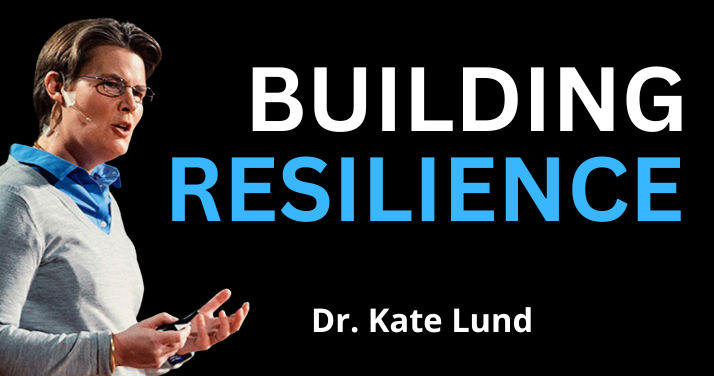 female speaker Dr Kate Lund talks about building resilience