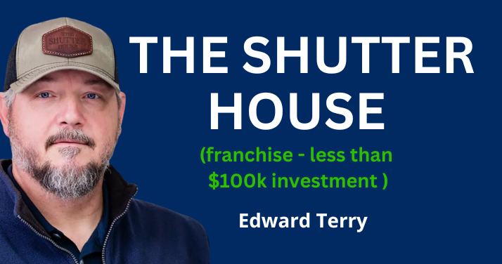 A promotional image featuring Edward Terry, founder of The Shutter House franchise. 