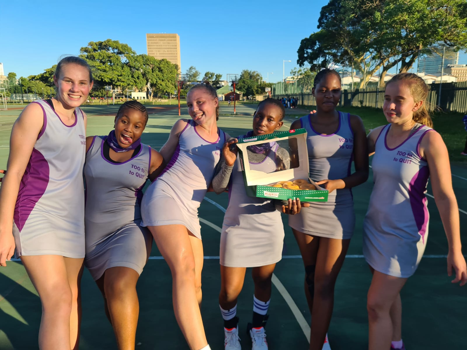 Netball teams at FitnessAlive in Durban