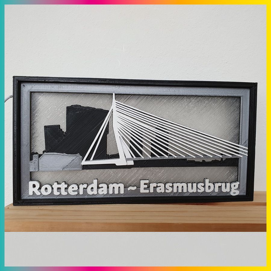 3D Kado Erasmusbrug Rotterdam