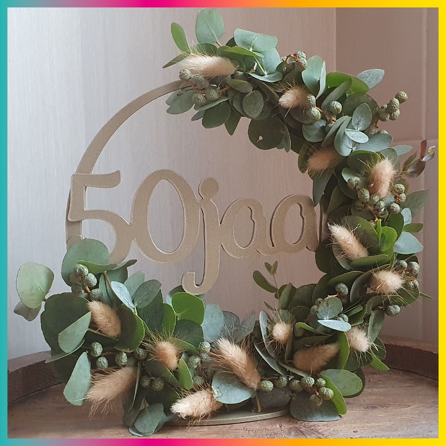 Flowerhoop 50 jaar - opgemaakt