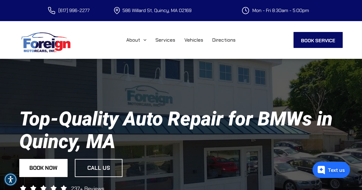 Foreign Motorcars Independent BMW Specialty Service