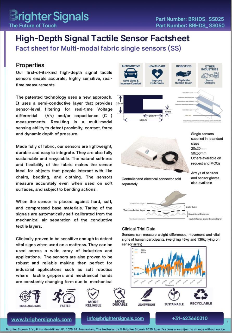 Brighter Signals Sensor Fact sheet back page