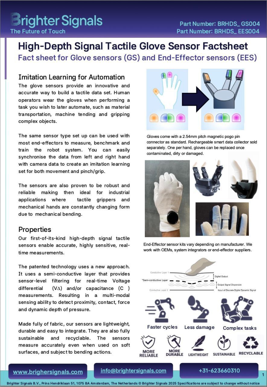 Brighter Signals Sensor Fact sheet front page