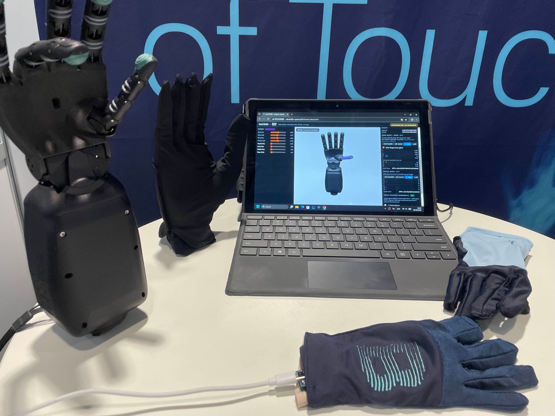 Brighter Signals gloves  and robot hands

