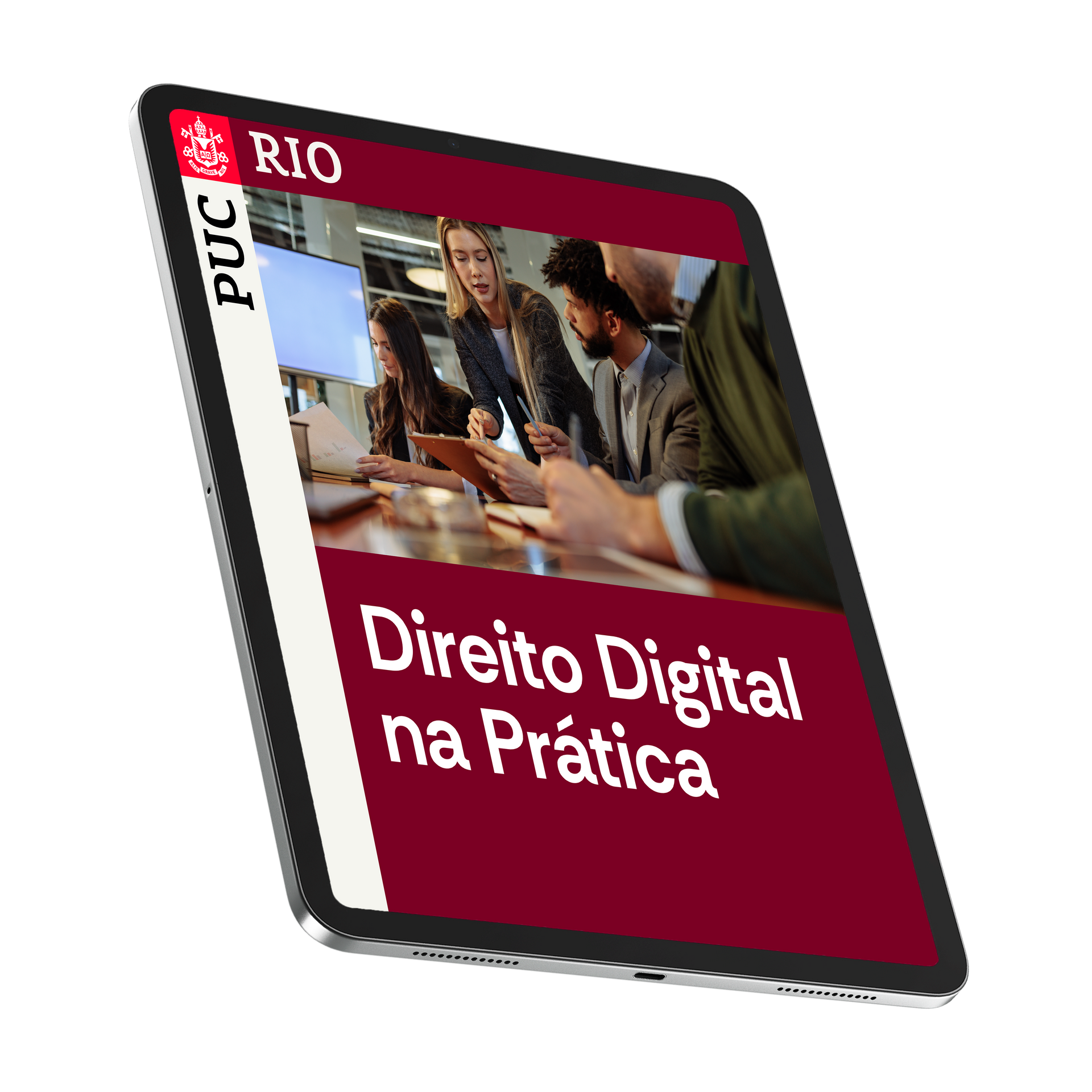 Um livro e um tablet estão um ao lado do outro.