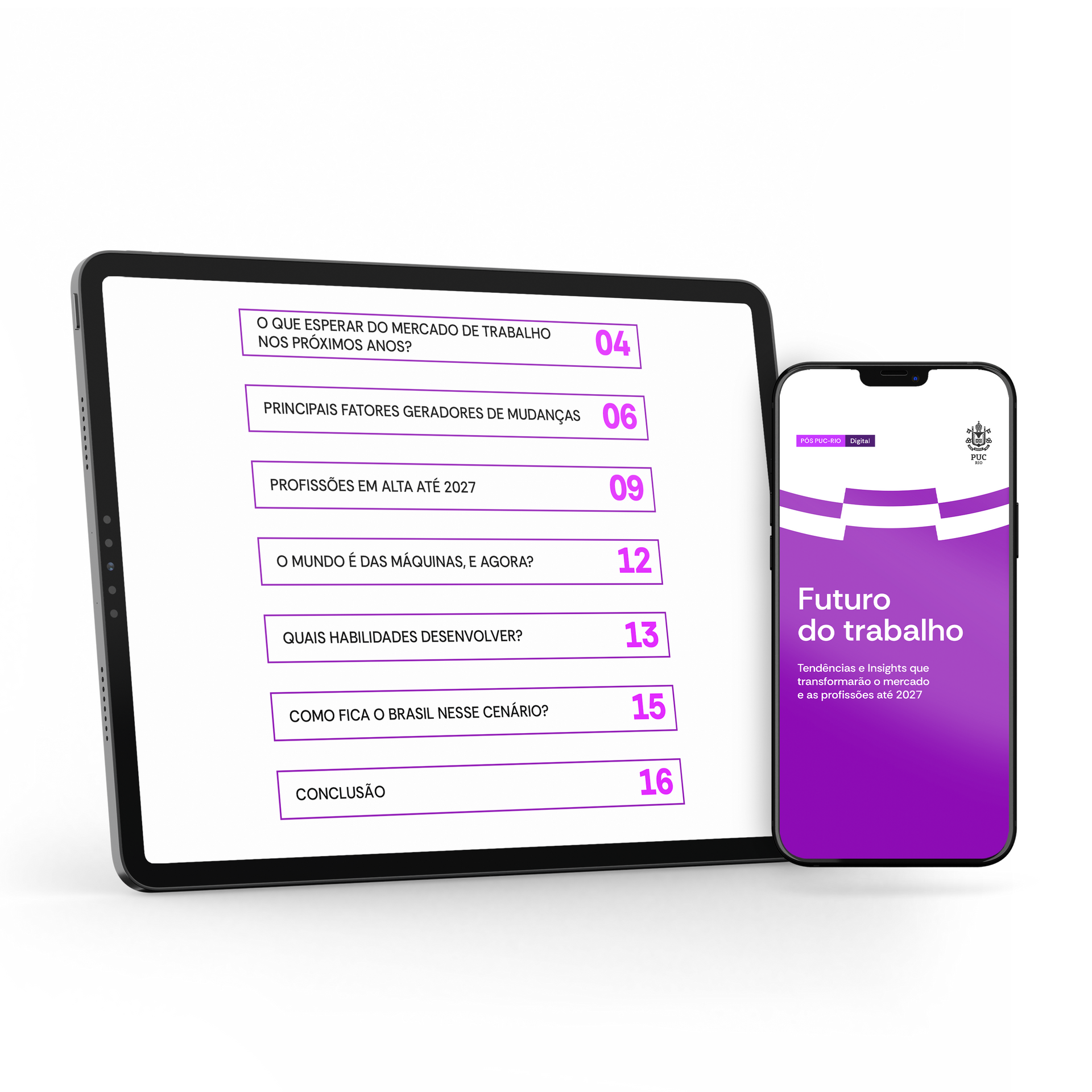 Um tablet verde e roxo com as palavras vivendo esse mundo digital nele.