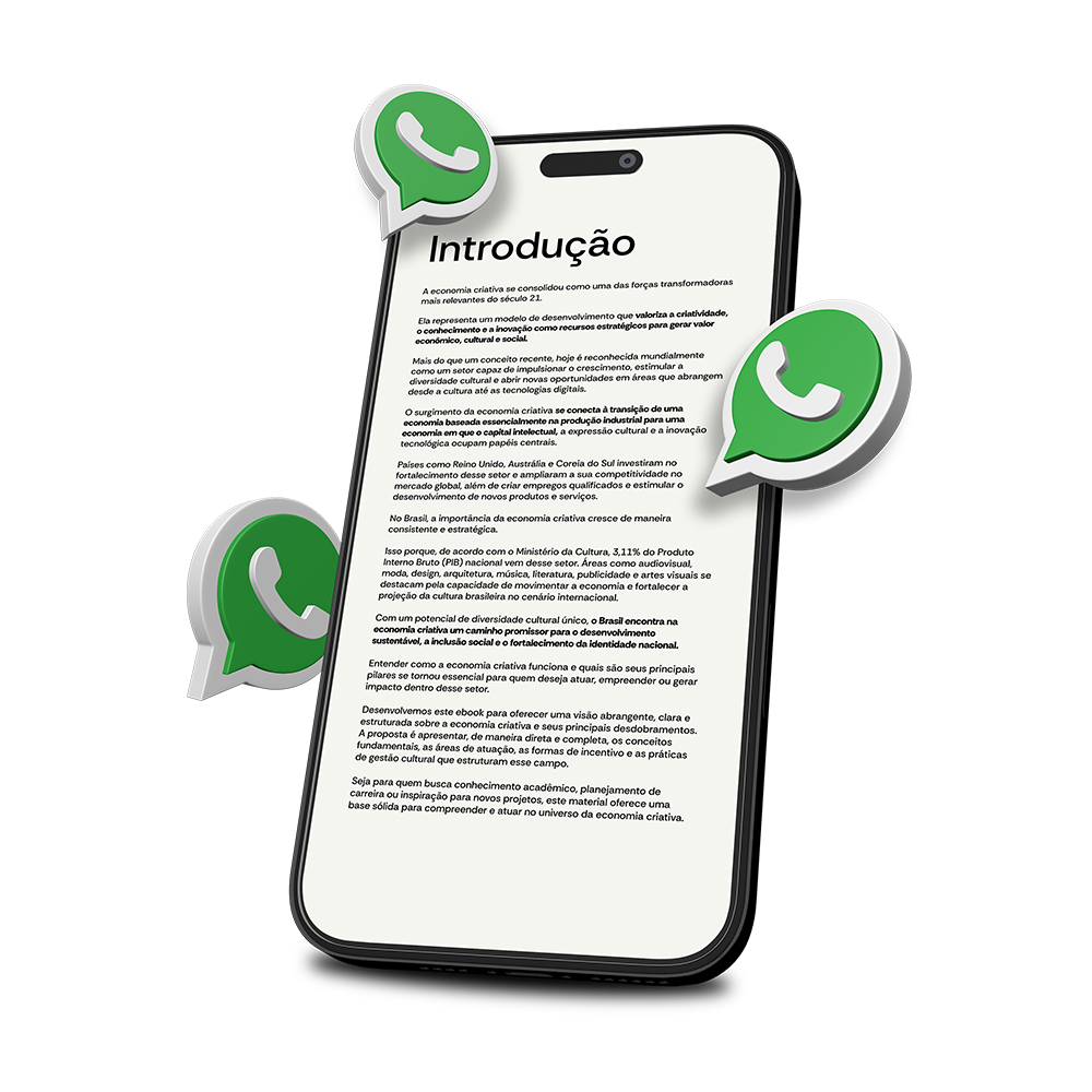 Um celular verde e roxo com as palavras vivendo esse mundo digital nele.