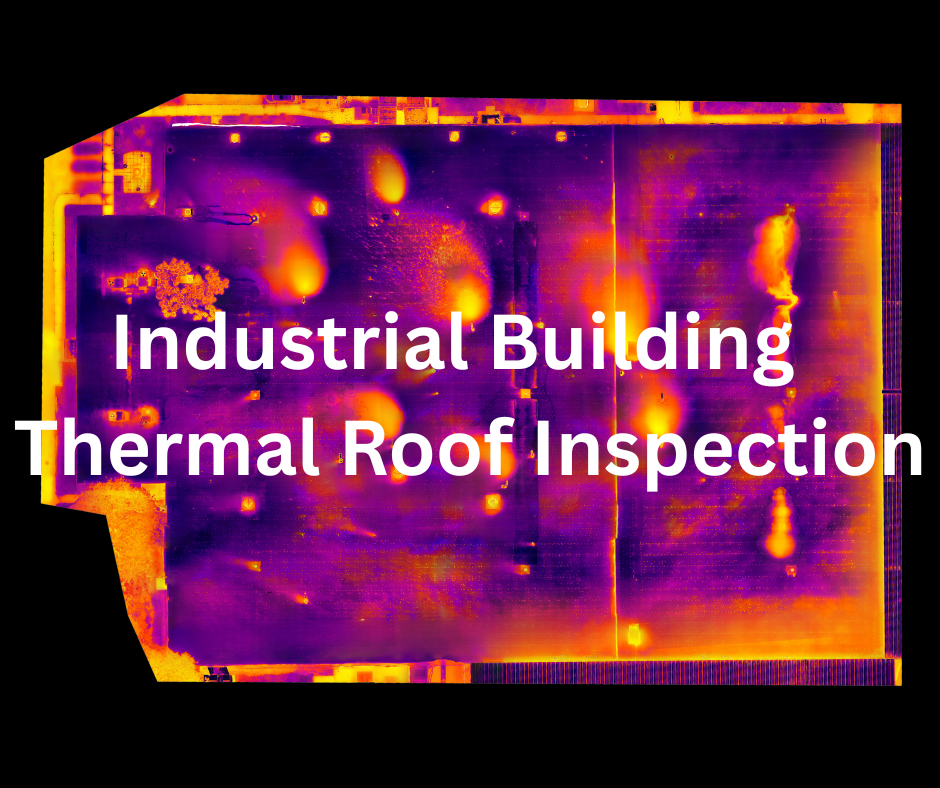 Drone performing a thermal roof inspection on a commercial building in Cincinnati to detect heat loss and water damage