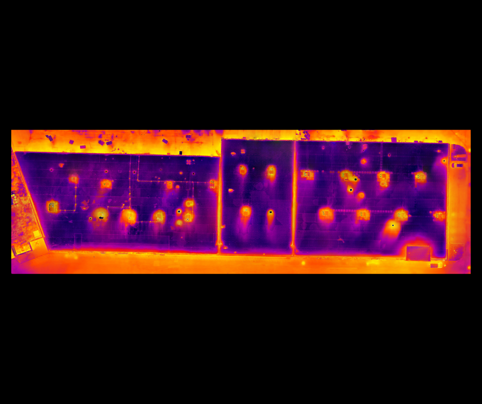 Drone performing a thermal roof inspection on a commercial building in Cincinnati to detect heat loss and water damage