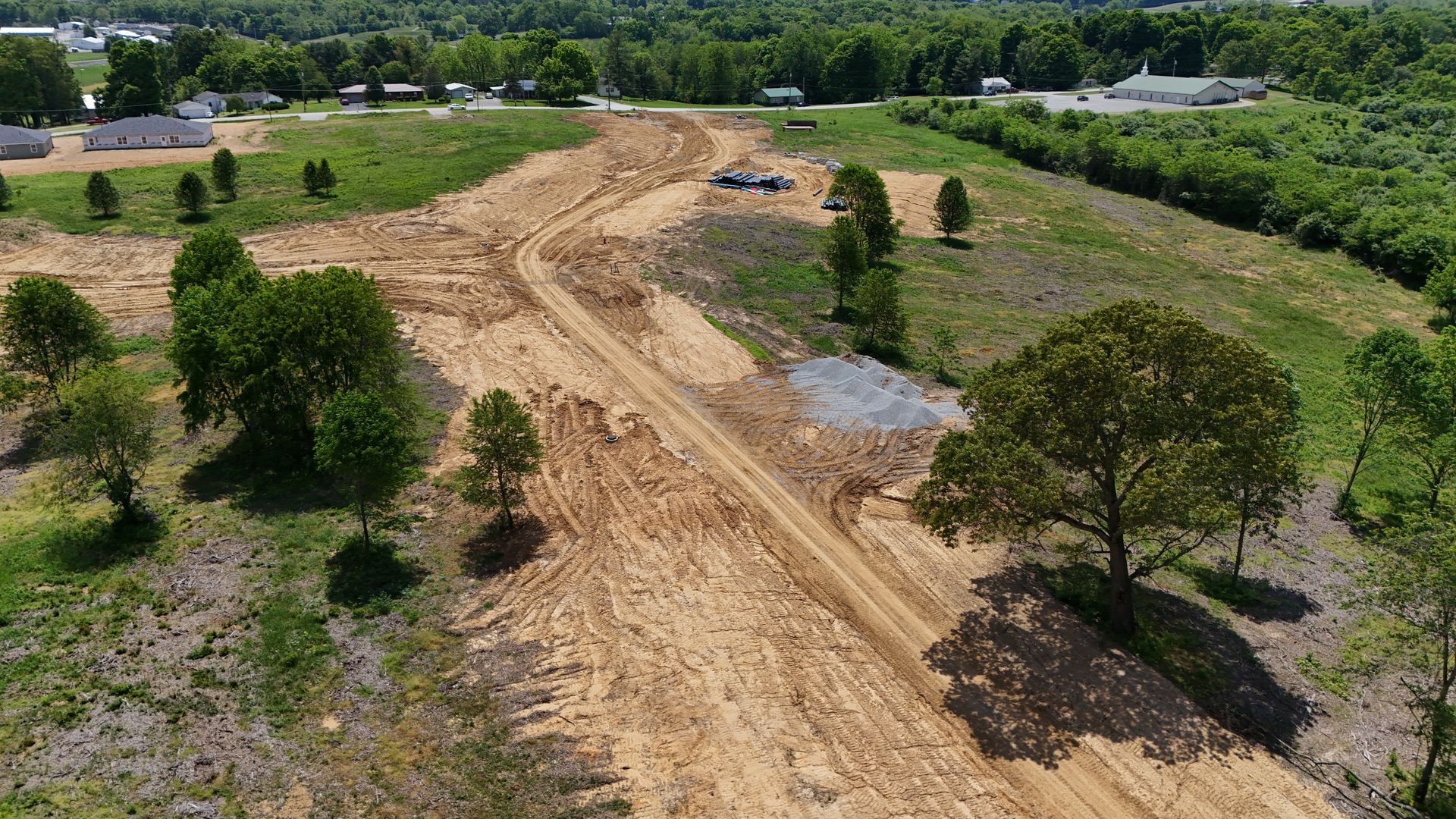 Drone providing construction site monitoring and aerial progress photos in Cincinnati