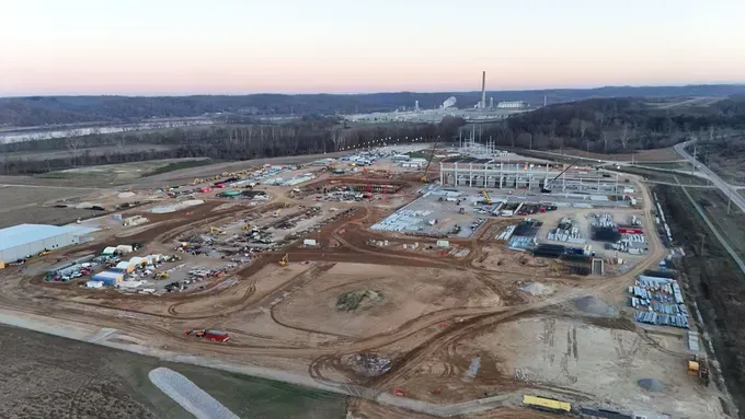 drone construction site progression photos in Columbus  ohio