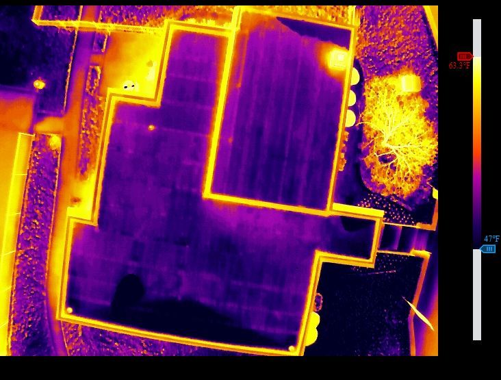 Thermal roof inspection of a commercial building in Cincinnati ohio