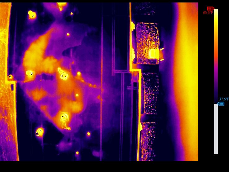 Thermal roof inspection of a commercial building in Columbus ohio