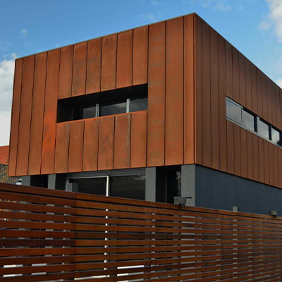 Corten steel.Panels