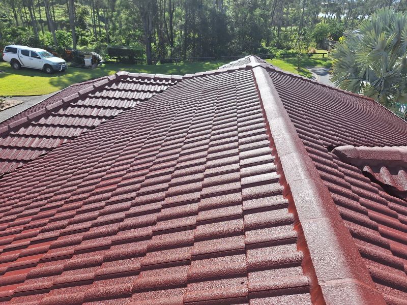 The Roof of a House With a Red Tile Roof — Roofing Gold Coast in Tallebudgera, QLD