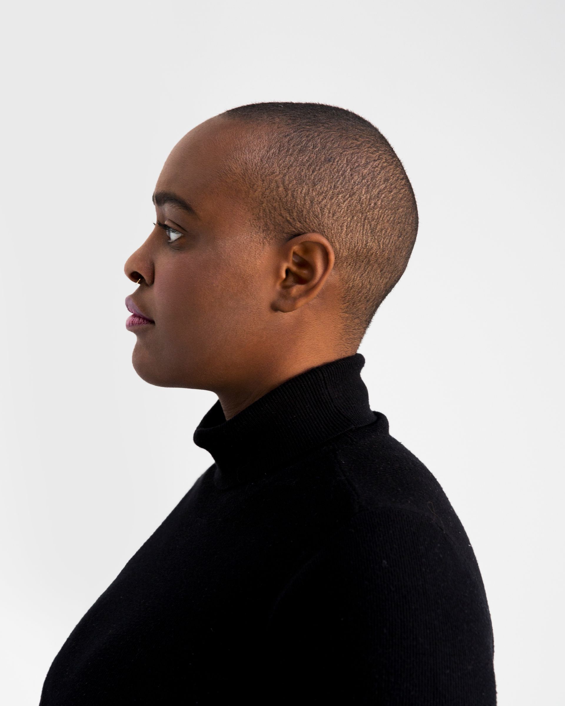profile headshot of bald african american woman