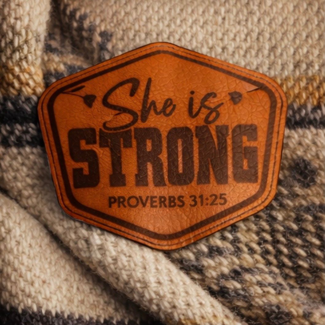 Genuine Leather Faith Hat Patches