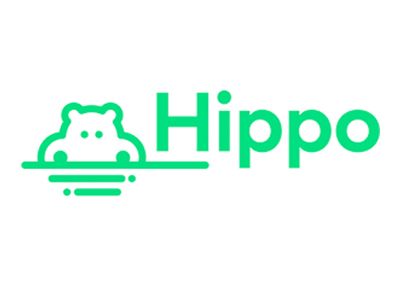 The green Hippo logo, featuring a minimalist hippo icon emerging from water next to the brand name in a bold sans-serif.