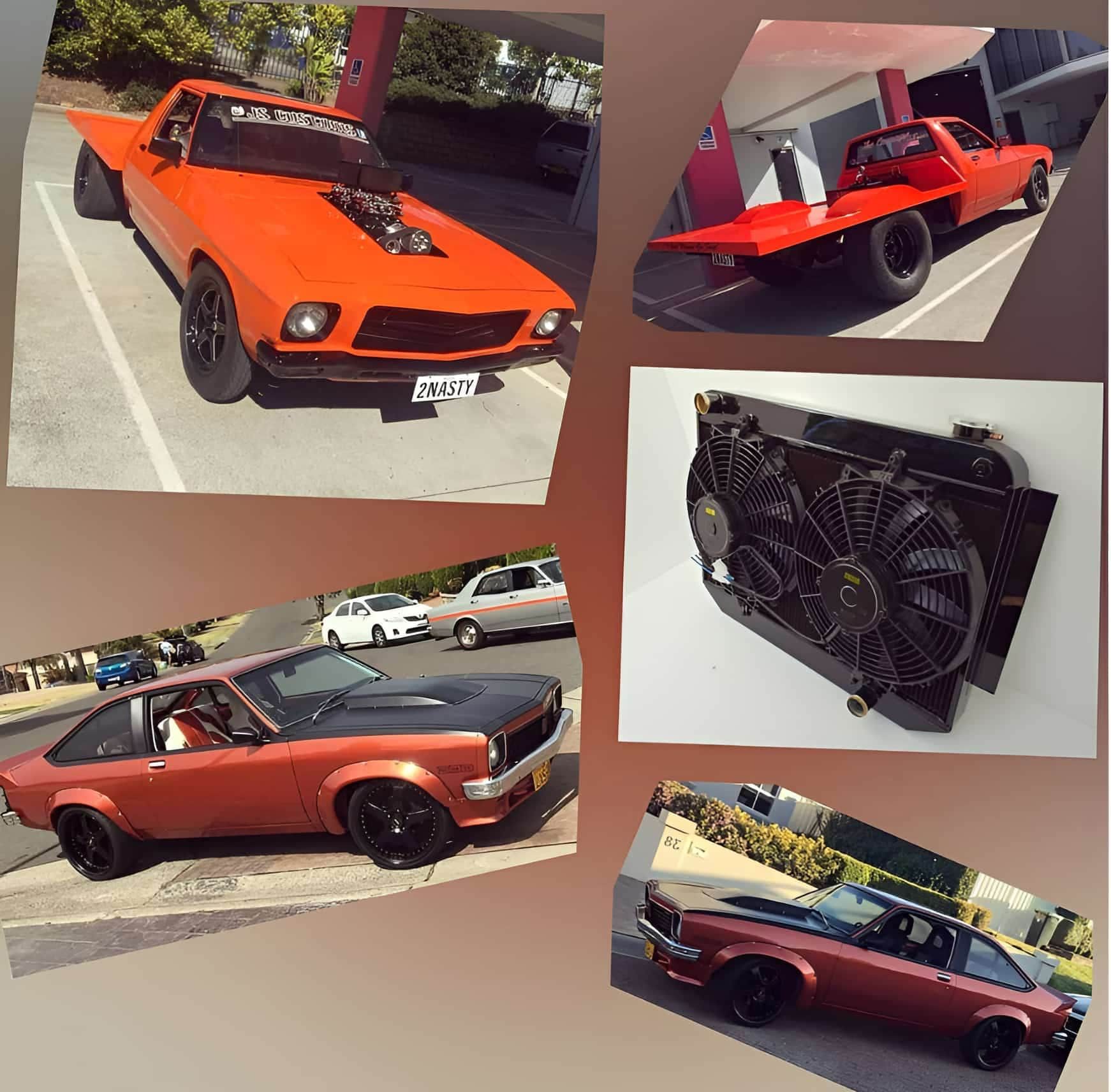 A Collage of Pictures of Cars Including a Red Truck — South Coast Radiators In Liverpool, NSW