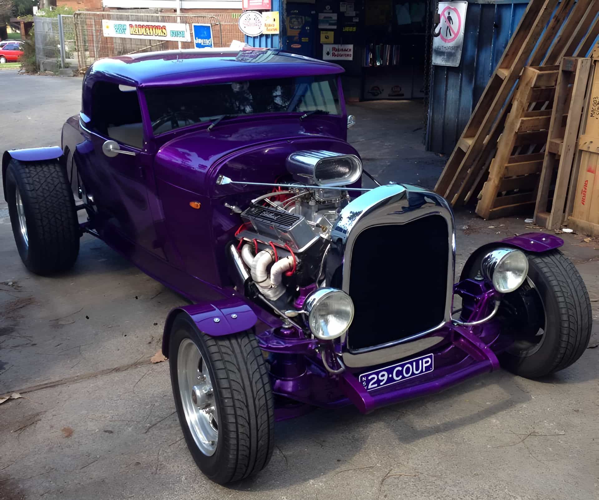 A Purple Hot Rod With a License — South Coast Radiators In Woonona, NSW