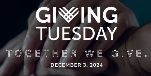 A poster for giving tuesday that says together we give