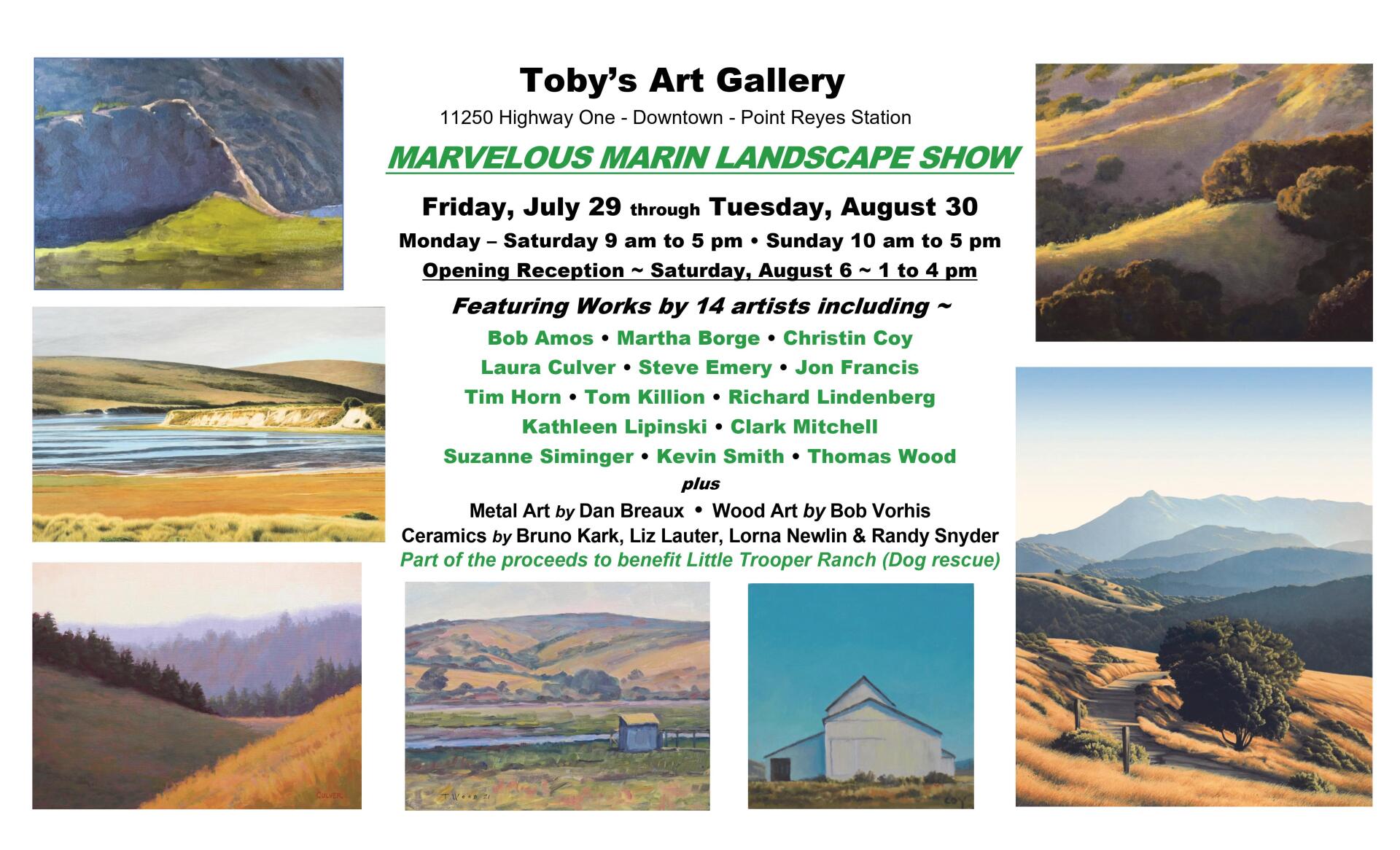 Marvelous Marin Landscape Show, Fundraiser