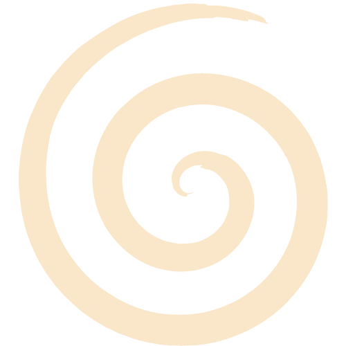 Lichtbeige spiraalvorm.