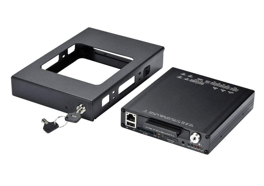 DVR with lockable case and keys
