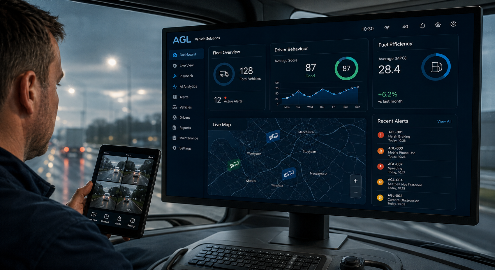AI fleet dashboard reducing risk