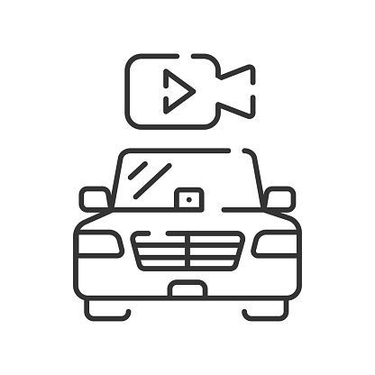 AI dashcam and camera icon