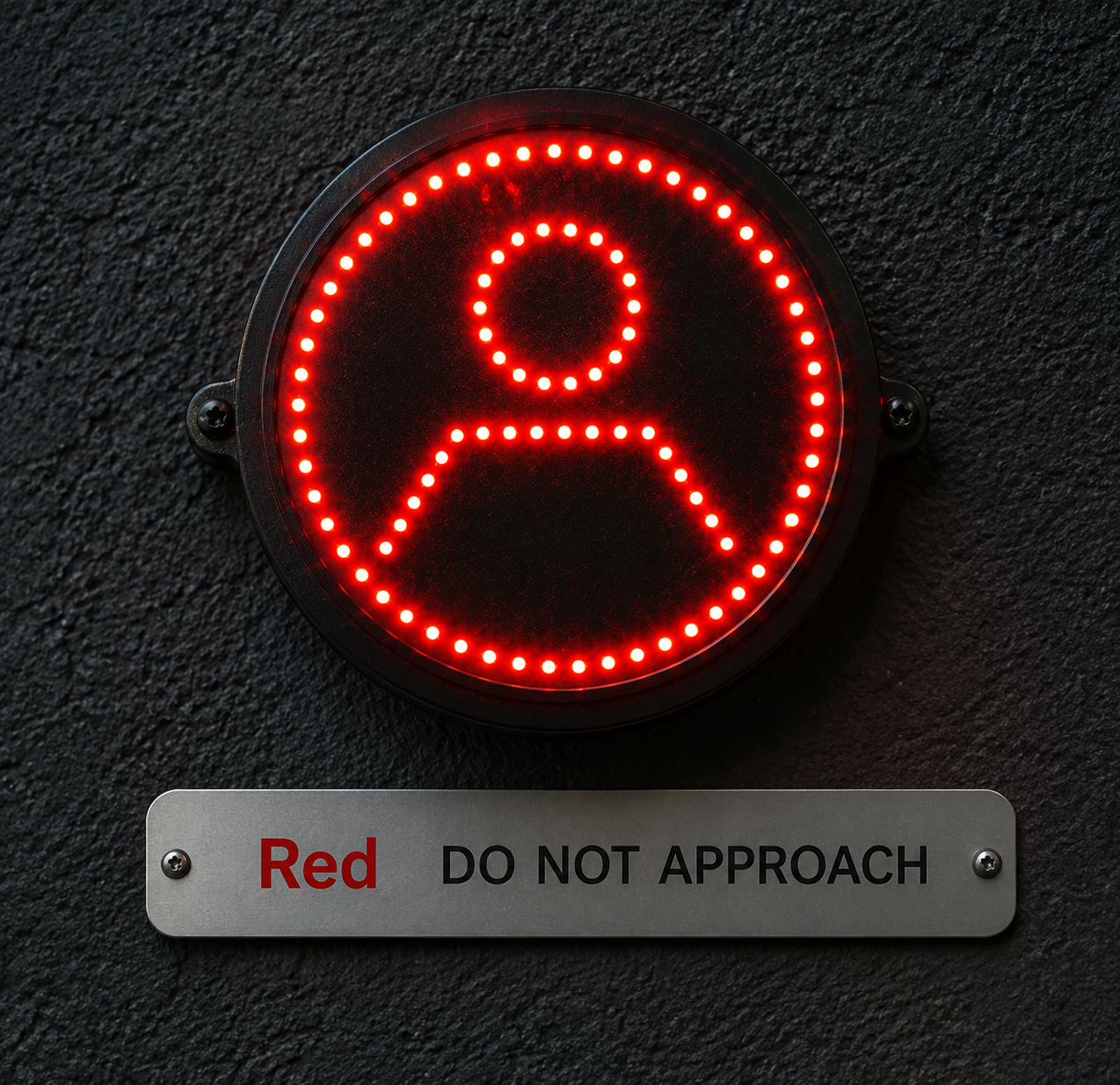 HFR safety warning system showing do not approach alert for fleet vehicles
