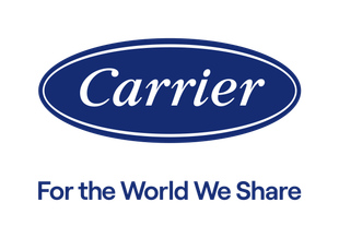 Carrier logo in an oval with the text 
