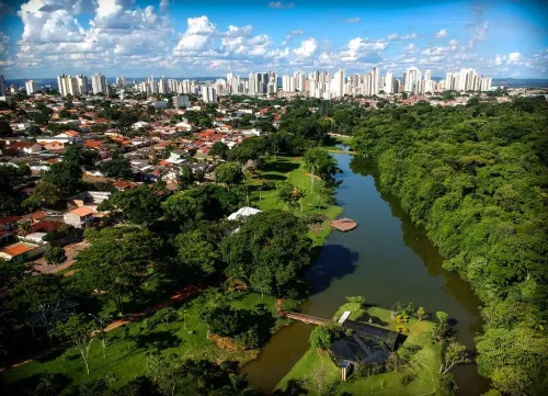 Vista aérea do Jardim Botânico de Goiânia.