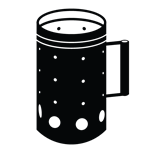 Black chimney charcoal starter recommended for quick lighting charcoal real wood charcoal Char-logs