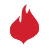 the duraflame registered brand flame logo 